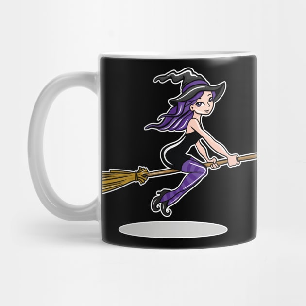 Witch On A Broom by LetsBeginDesigns